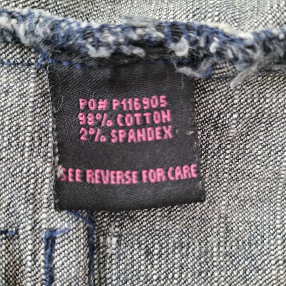 Younique Black Wash Tailored Denim Jacket Blazer Size S Edgy Faded Parisian Chic - Picture 11 of 13